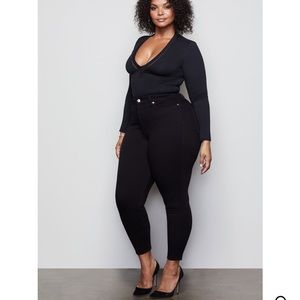 Good American Good Legs Crop Velvet pants